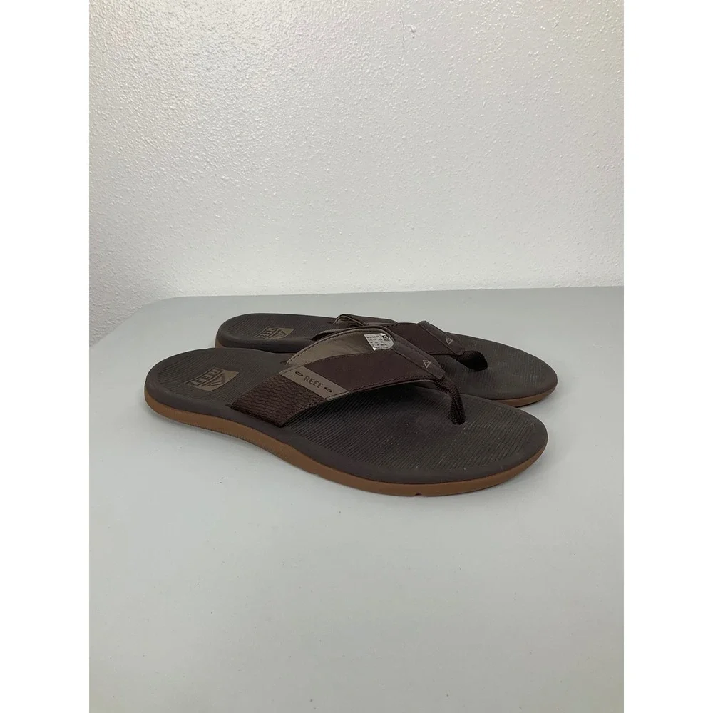 Reef Santa Ana Mens Brown Flip Flop Sandals Size 12 Water Friendly Thong Shoes